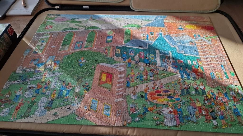 Jan van Haasteren - De Kunstmarkt Legpuzzel, Hobby en Vrije tijd, Denksport en Puzzels, Ophalen of Verzenden, Meer dan 1500 stukjes