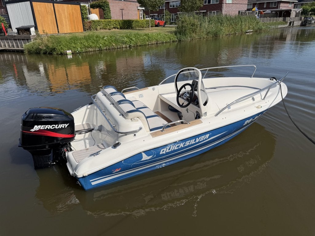 Quicksilver 425 Commander Mercury 50PK INCL Trailer ZGAN, Watersport en Boten, 4 m, Zo goed als nieuw, Quicksilver, 50 tot 70 pk