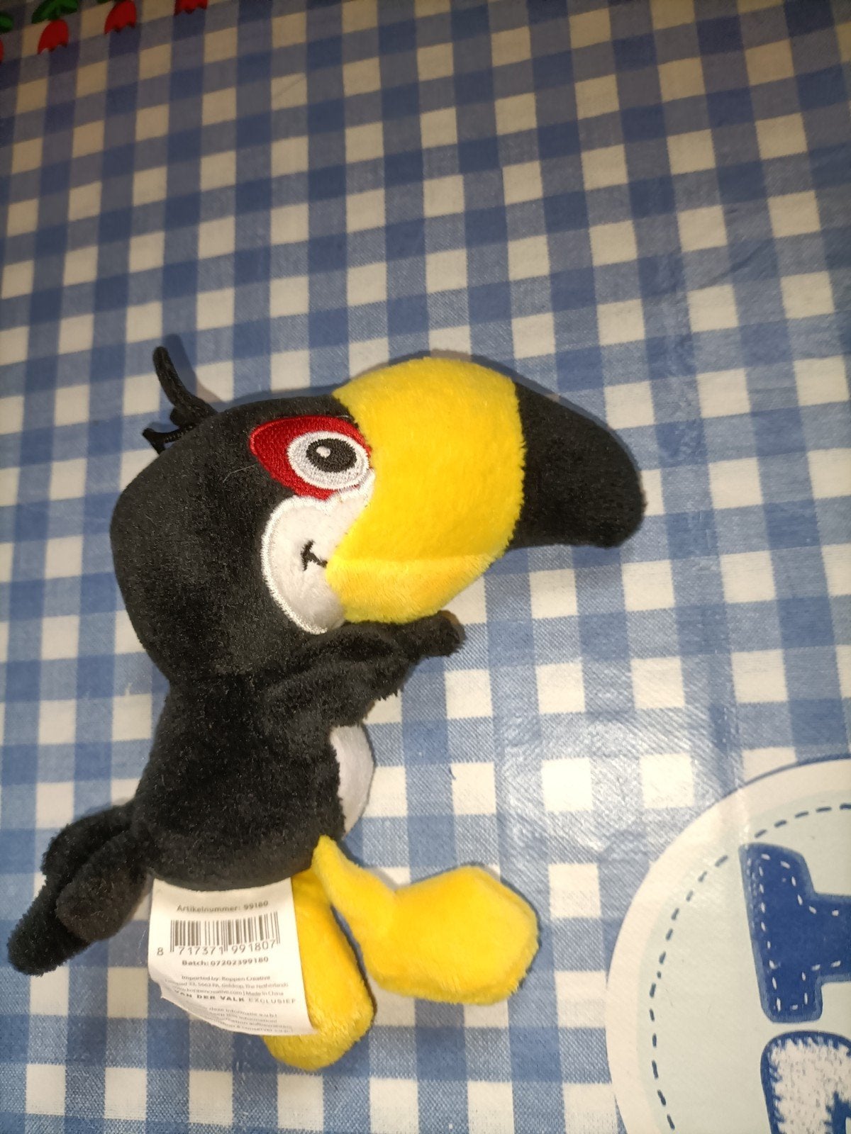 Toekan sleutelhanger knuffeltje Van der Valk hotels 12 cm, Ophalen of Verzenden, Zo goed als nieuw, Overige typen