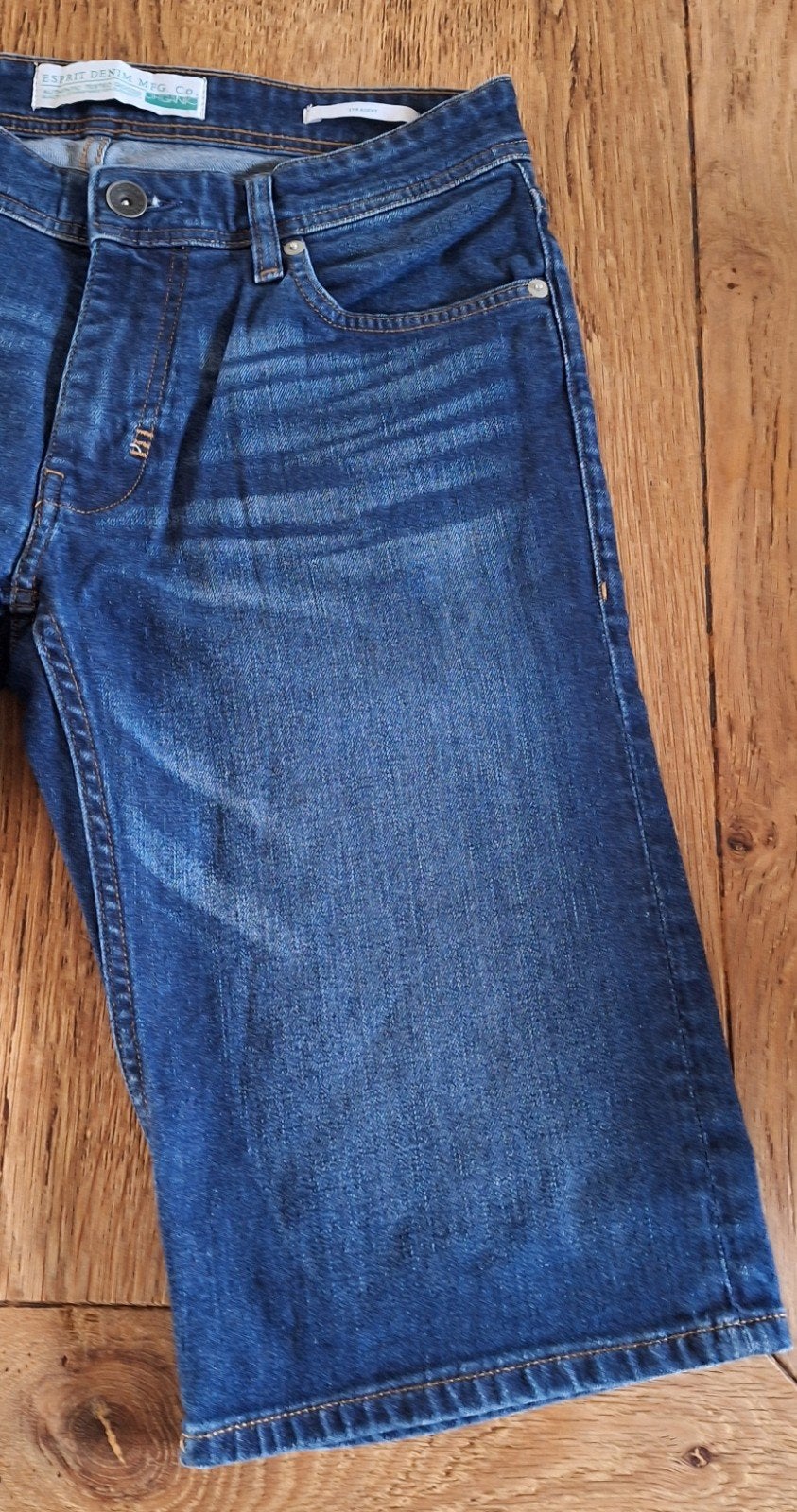 Esprit Heren Jeans Bermuda Maat 30 - Blauw, Blauw, W32 (confectie 46) of kleiner, Ophalen of Verzenden, Zo goed als nieuw