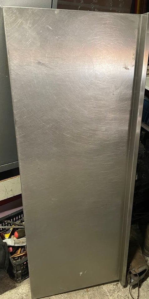 Zware RVS Werktafel met Muurbeugels - 130x50x50 cm, Ophalen of Verzenden, Gebruikt, 120 tot 170 cm