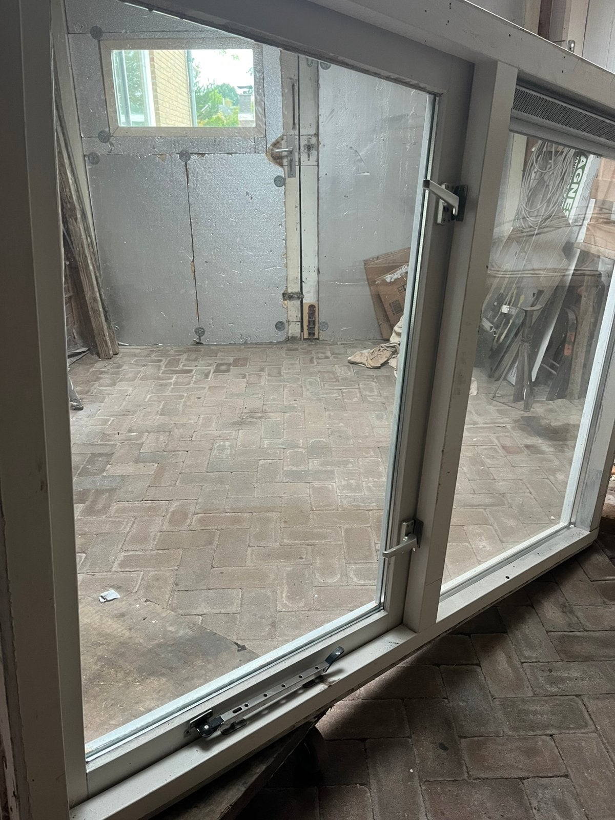 Hardhouten raamkozijn., Raamkozijn, Zo goed als nieuw, 150 tot 225 cm, Hout