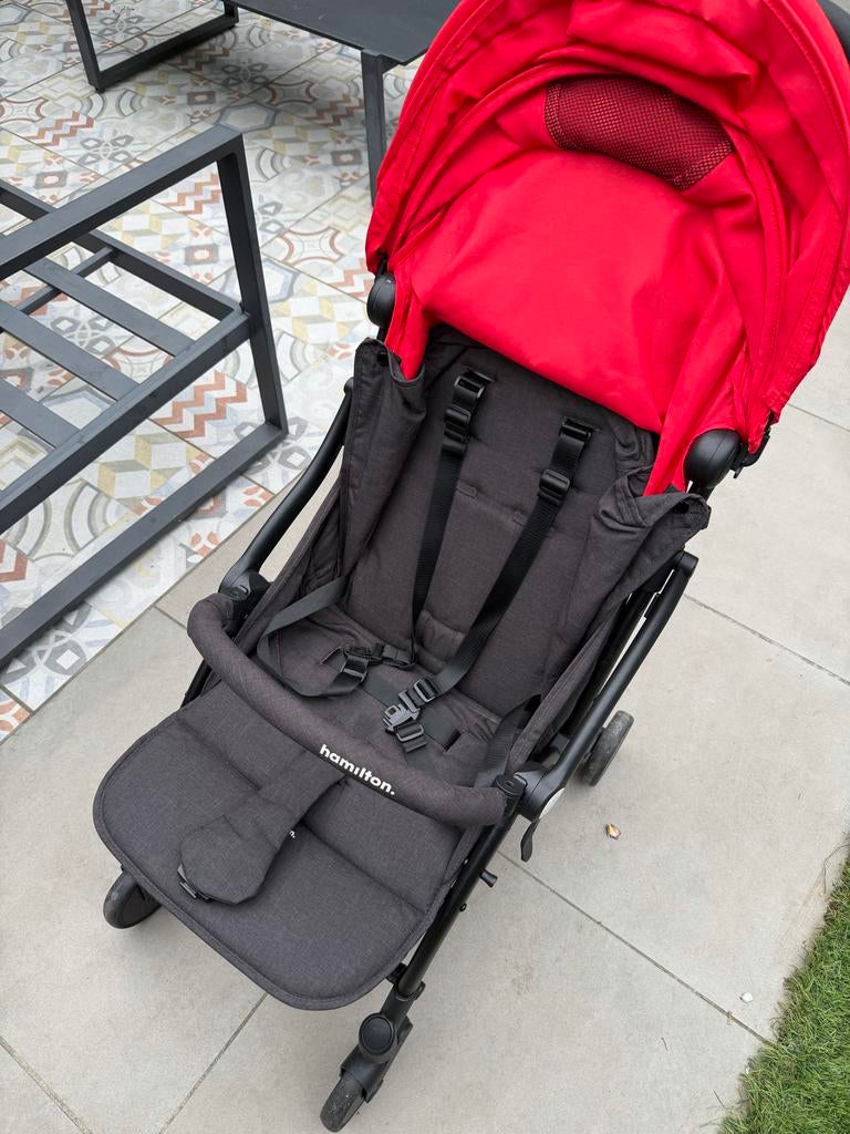 Hamilton buggy met zonnekap en regenhoes, Kinderen en Baby's, Buggy's, Ophalen, Zo goed als nieuw, Overige merken, Verstelbare rugleuning