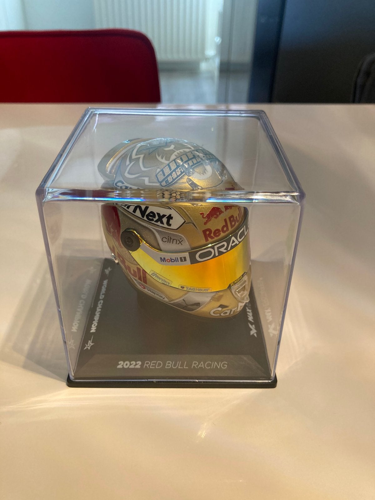 Max Verstappen helm 1/4 world champion 2022, Ophalen of Verzenden, Zo goed als nieuw, Formule 1