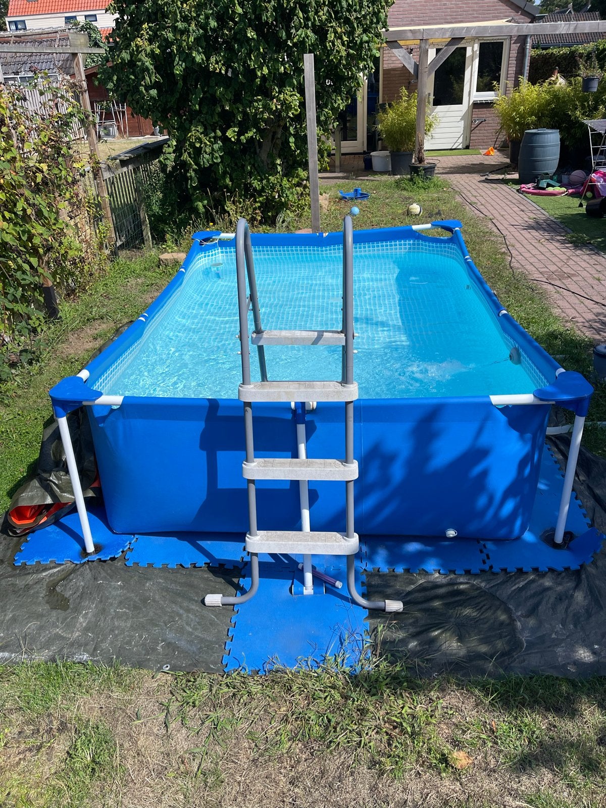 Intex Opzetzwembad 300x200x75 cm met pomp en verwarming, Ophalen, Gebruikt, Opzetzwembad, 200 tot 400 cm