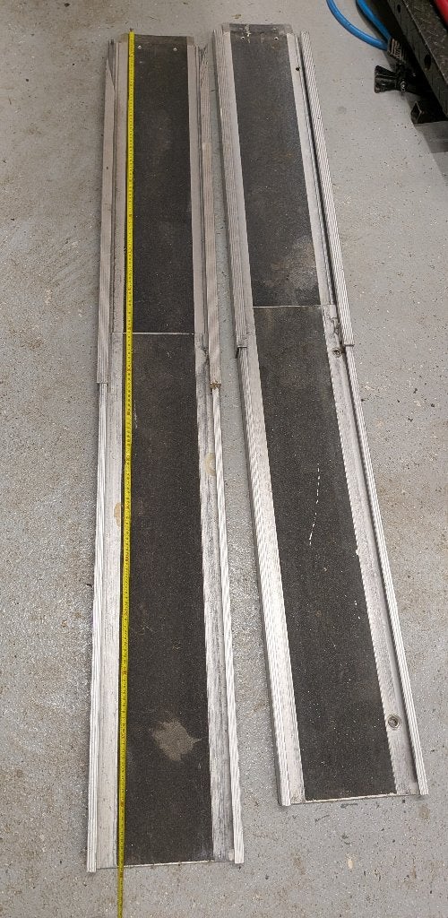 Uitschuifbare aluminium oprijplaten, Ophalen, Gebruikt