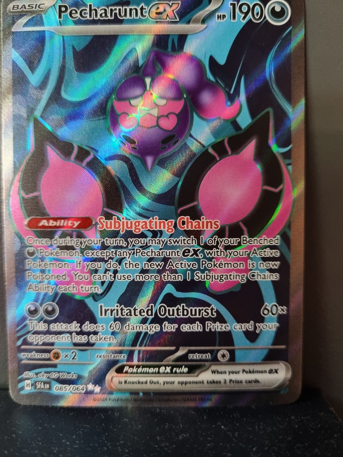 Pecharunt ex 085/064 - twilight masquerade, Ophalen of Verzenden, Zo goed als nieuw, Losse kaart, Foil