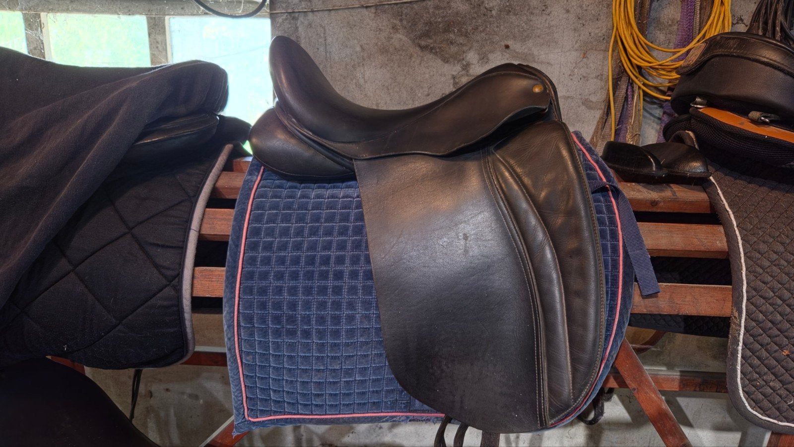 koopje!! Dressuurzadel voor Fries paard, L (17.5 inch), Gebruikt, Extra wijd, Dressuur