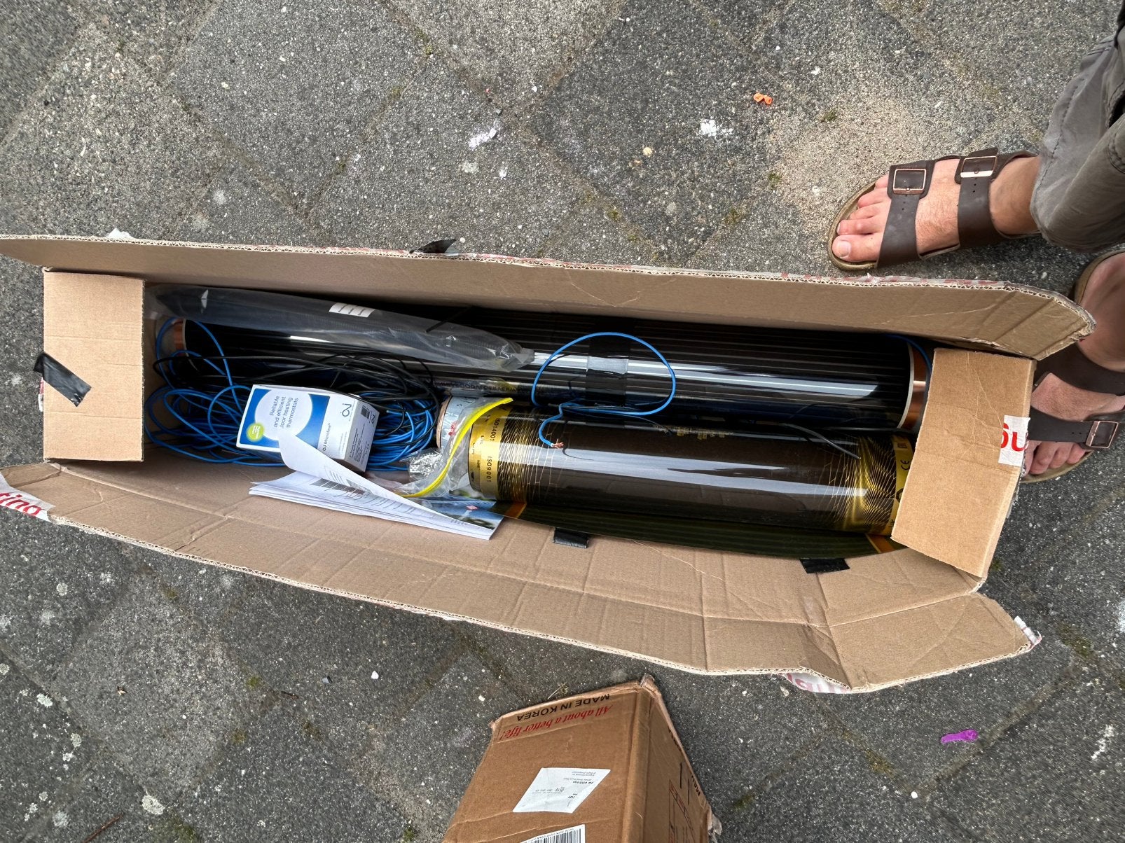 Infrarood Vloerverwarming Set 35m² Compleet met Thermostaat, Doe-het-zelf en Verbouw, Verwarming en Radiatoren, Ophalen, 30 tot 80 cm