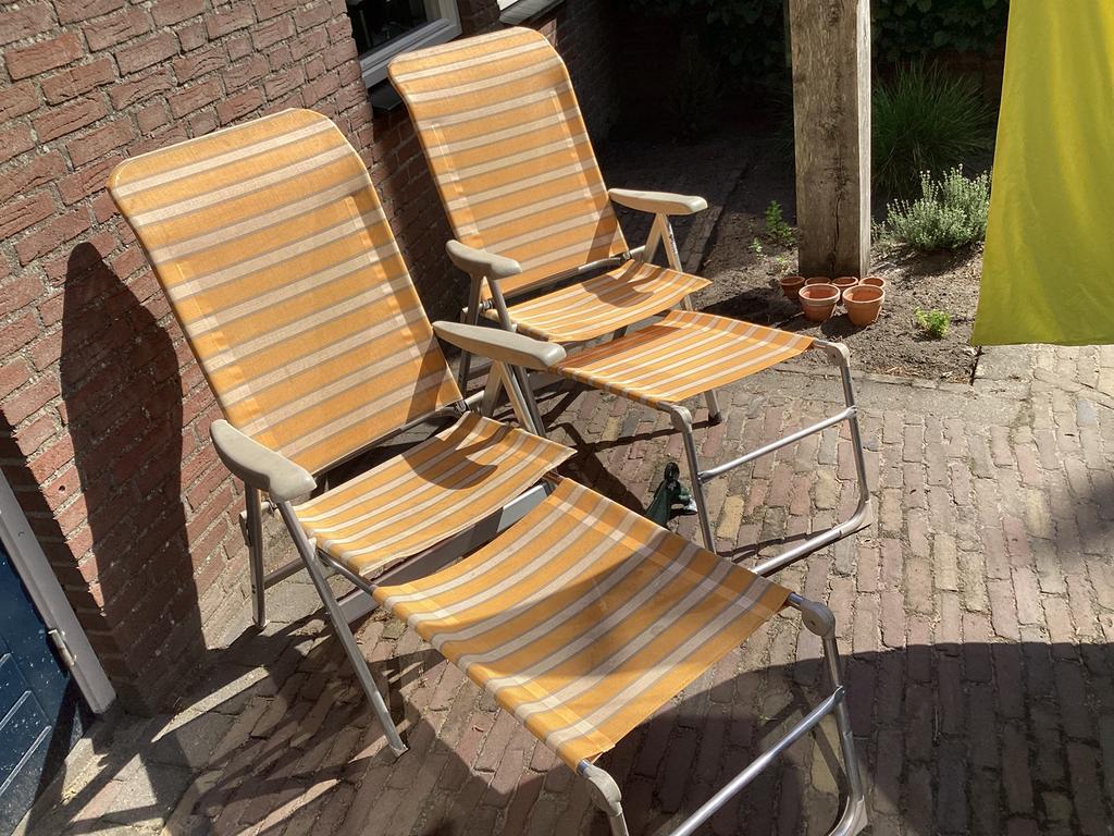 Crespo campingstoel AL 237 met voetenbank, Ophalen, Gebruikt, Campingstoel
