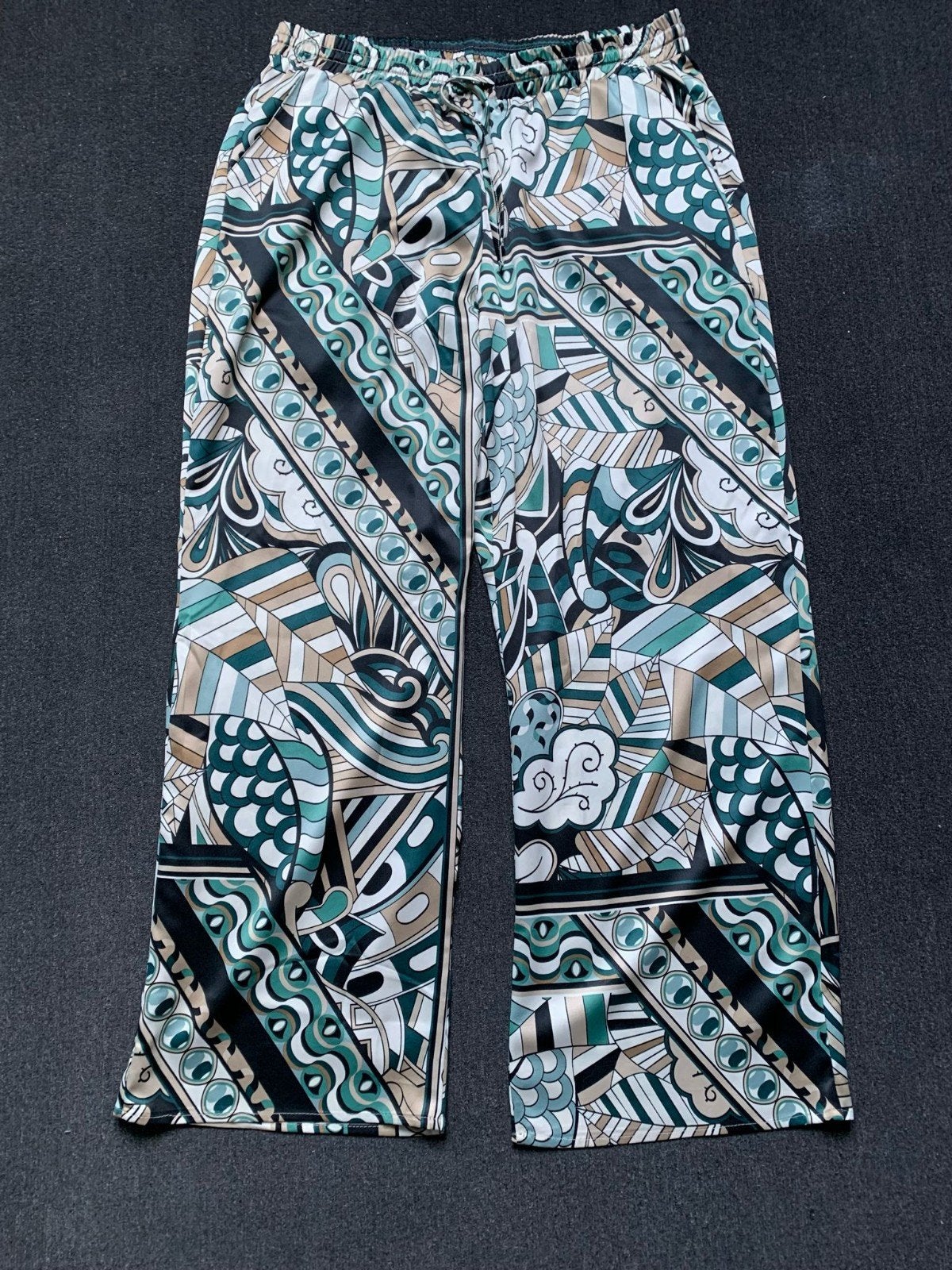 Broek wide leg mt 46 MS mode, Zwart, Maat 46/48 (XL) of groter, Ophalen of Verzenden, Zo goed als nieuw