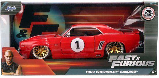 Jada Toys: Fast & Furious: 1969 Chevrolet Camaro 1:24, Hobby en Vrije tijd, Modelauto's | 1:24, ., Nieuw, Ophalen of Verzenden