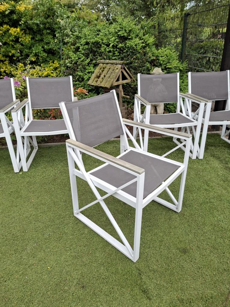 6 prachtige tuinstoelen, Ophalen, Zo goed als nieuw, Aluminium