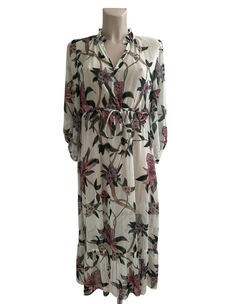Ba&sh jurk L, Maat 38/40 (M), Beige, Ophalen of Verzenden, Zo goed als nieuw
