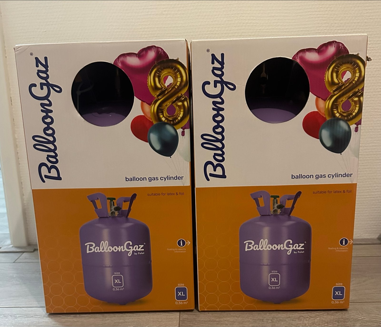 Heliumtanks XL (1 nieuw, 1 deels gevuld) voor ballonnen, Ophalen of Verzenden, Nieuw, Feestartikel, Verjaardag