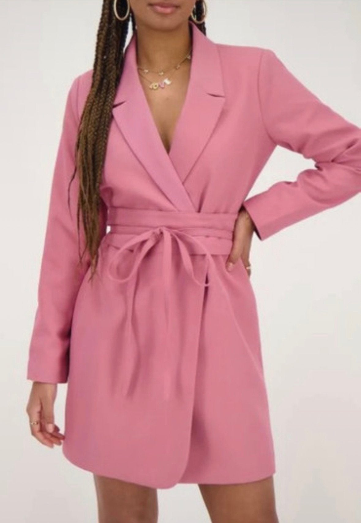 Stijlvolle Roze Blazerjurk met Ceintuur van my jewellery, Kleding | Dames, Nieuw, Ophalen of Verzenden, Roze, Maat 34 (XS) of kleiner
