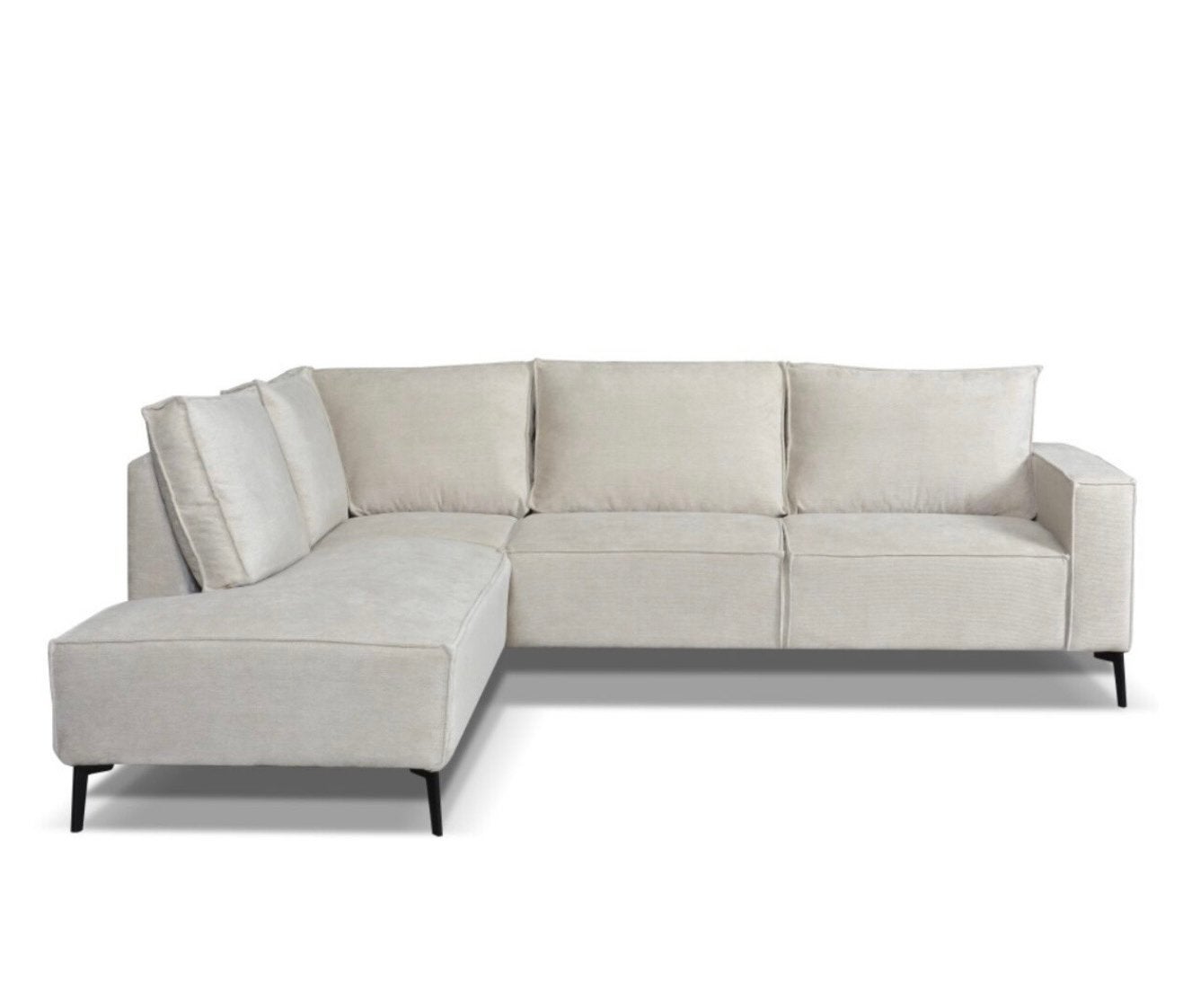 Hoekbank beige links te koop of ruil, Ophalen of Verzenden, Zo goed als nieuw, 150 cm of meer, Vierpersoons of meer