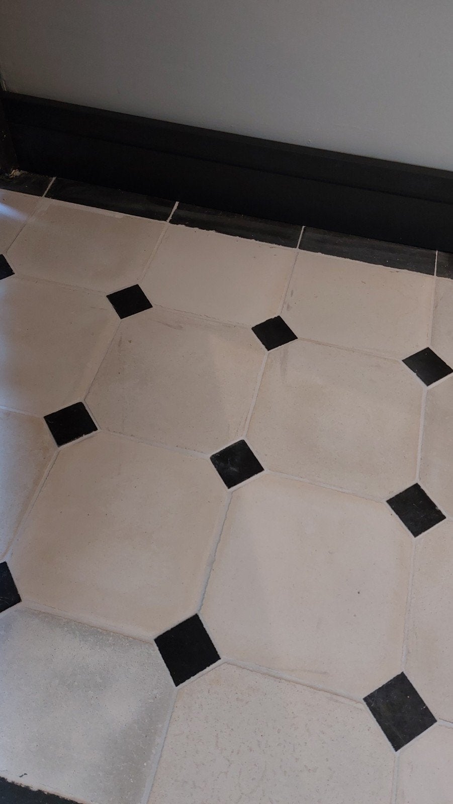 Franse cementtegels met zwart pasblokje, jan van ijken, Minder dan 5 m², Wandtegels, Keramiek, Minder dan 20 cm