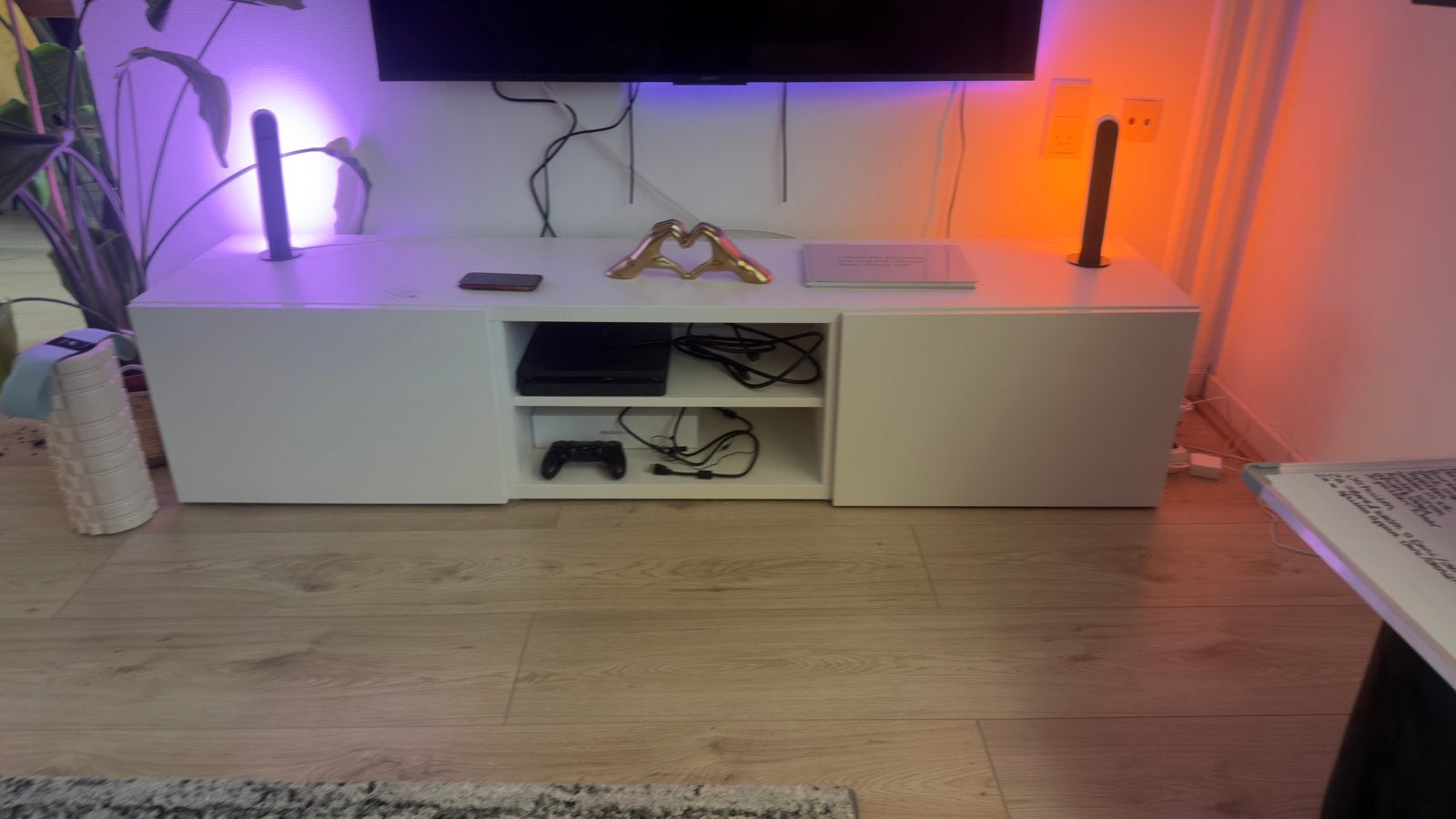 Moderne TV meubelset - zwevend of staand te plaatsen, Overige materialen, Gebruikt, 100 tot 150 cm, 150 tot 200 cm