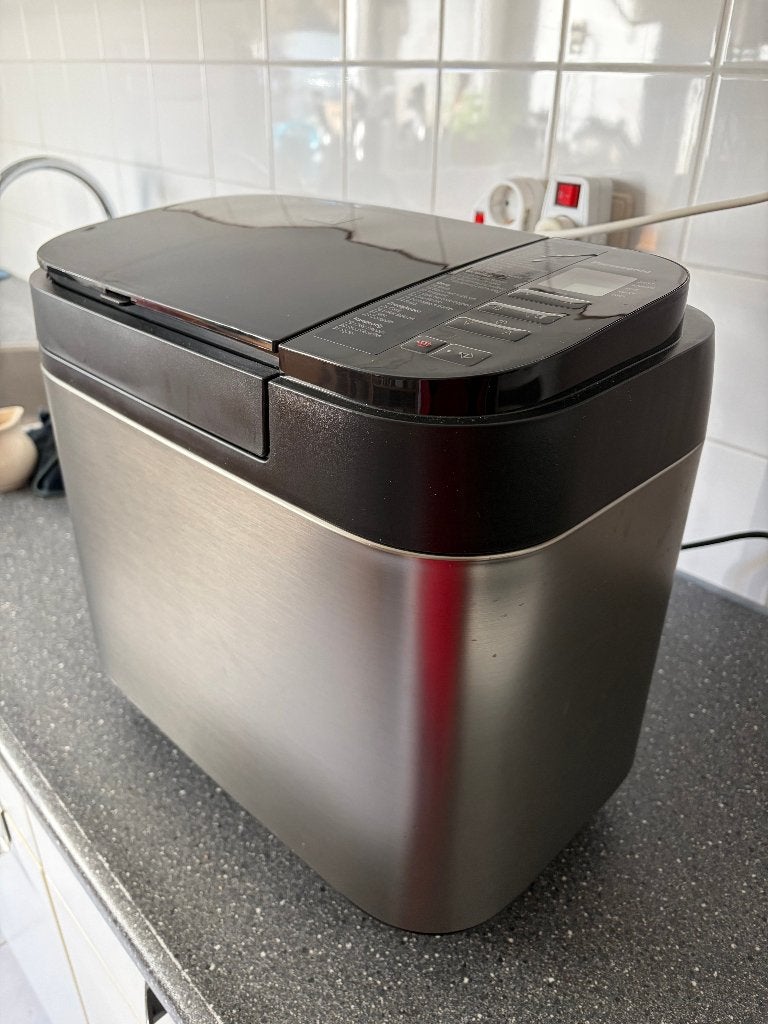 Panasonic Broodbakmachine - Zilver/Zwart, Witgoed en Apparatuur, Zo goed als nieuw, Ophalen, Met timer, Kijkvenster