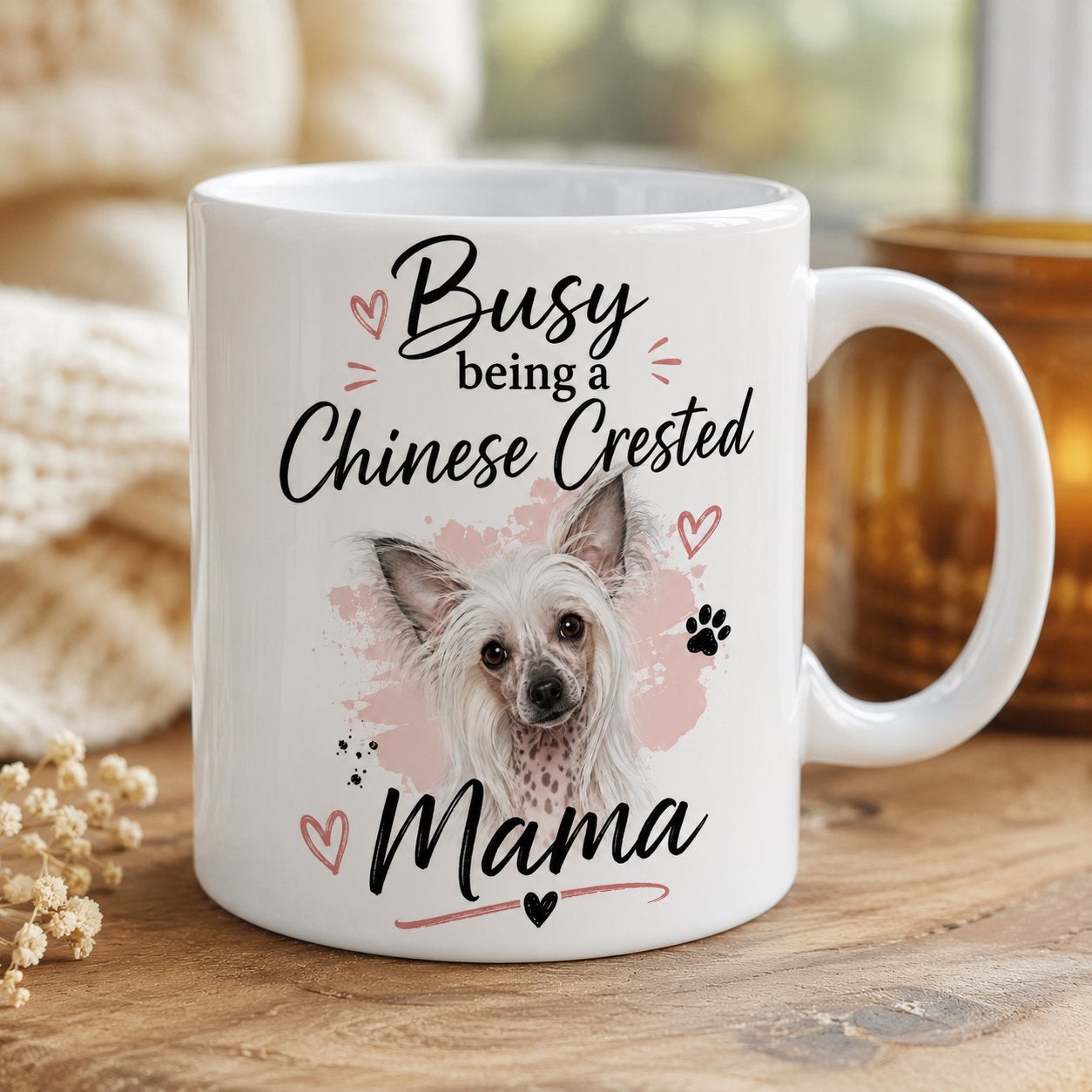 Busy being a Chinese Crested Mama- Mok Chinese Naakthond, Dieren en Toebehoren, Verzenden, Nieuw