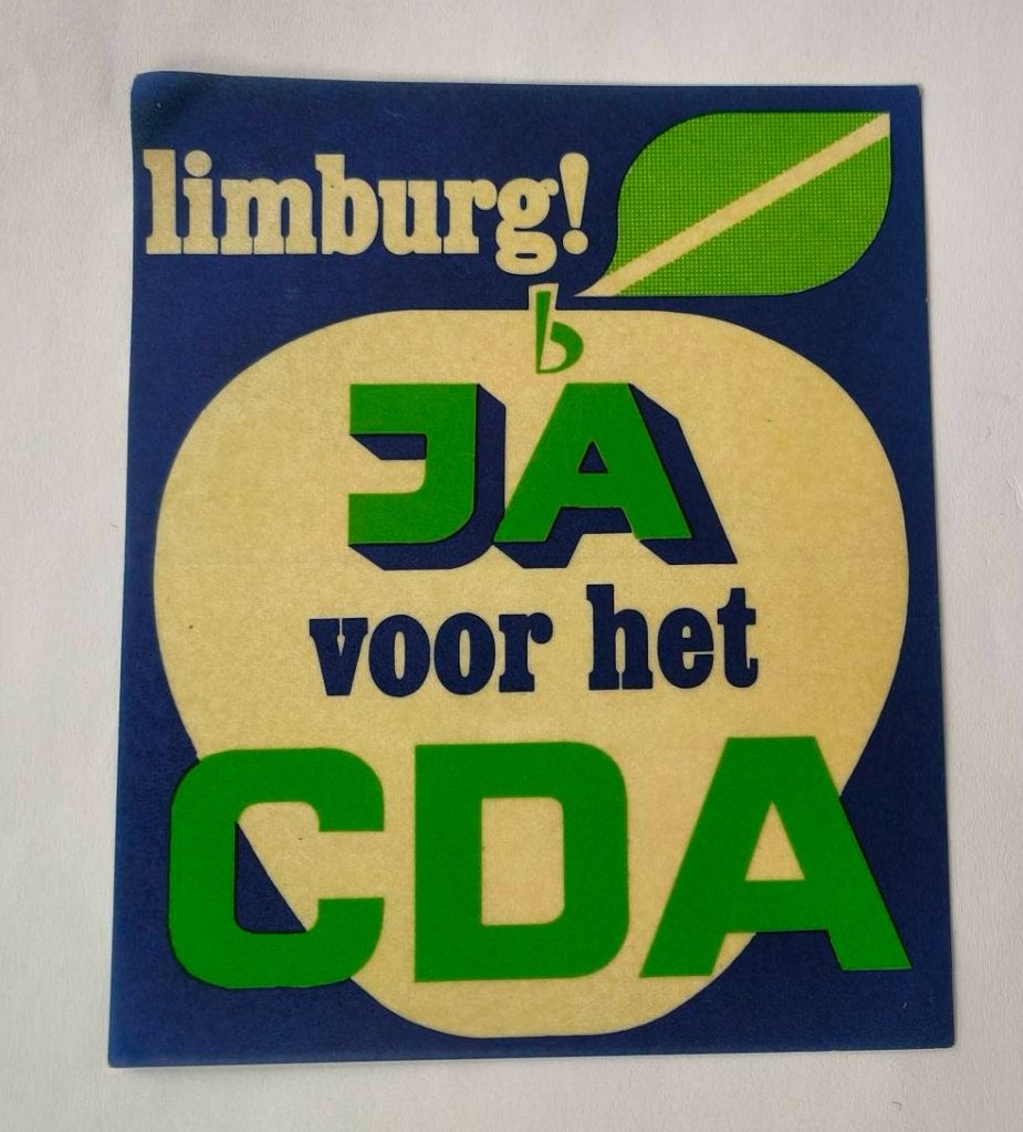 Sticker Limburg ja voor het CDA, Ophalen of Verzenden, Zo goed als nieuw, Overige typen