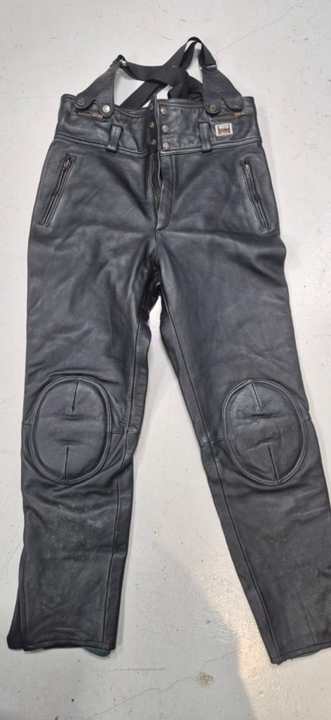 Moto Line Leren Motorbroek met Bretels - Maat 58, Broek | leer, Heren, Ophalen of Verzenden, Moto Line