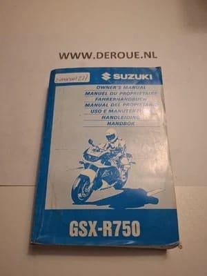 227 0WNERS MANUAL SUZUKI GSX-R750 1996-1999 USED, Motoren, Handleidingen en Instructieboekjes, Ophalen of Verzenden, Suzuki