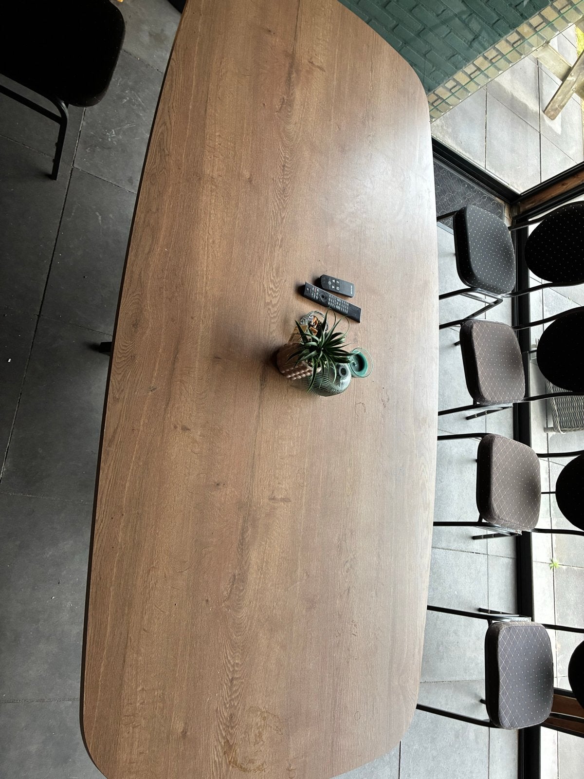 Grote fineer eiken eettafel 240x110cm, Huis en Inrichting, Tafels | Eettafels, Ophalen, 100 tot 150 cm, Eikenhout, 200 cm of meer
