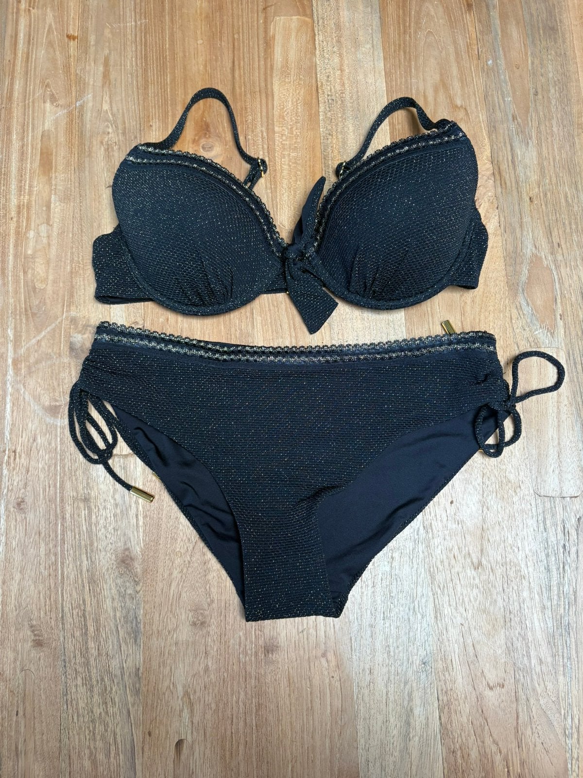NIEUWE zwarte push-up bikini van David maat 38, Ophalen of Verzenden, Zo goed als nieuw, Zwart, Bikini