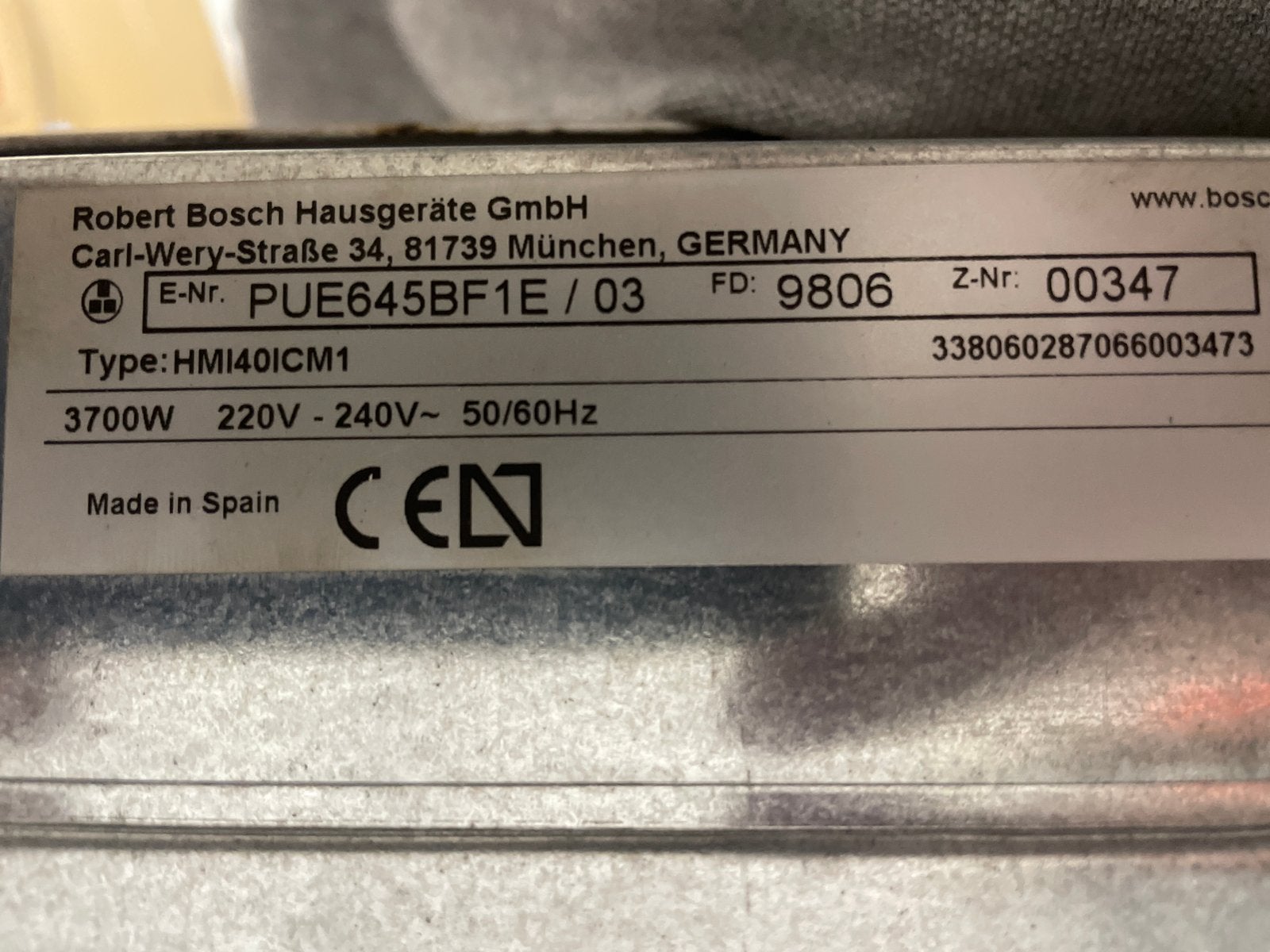 Bosch PUE645BF1E Inductie Kookplaat -, Ophalen, Gebruikt, 4 kookzones, Inbouw