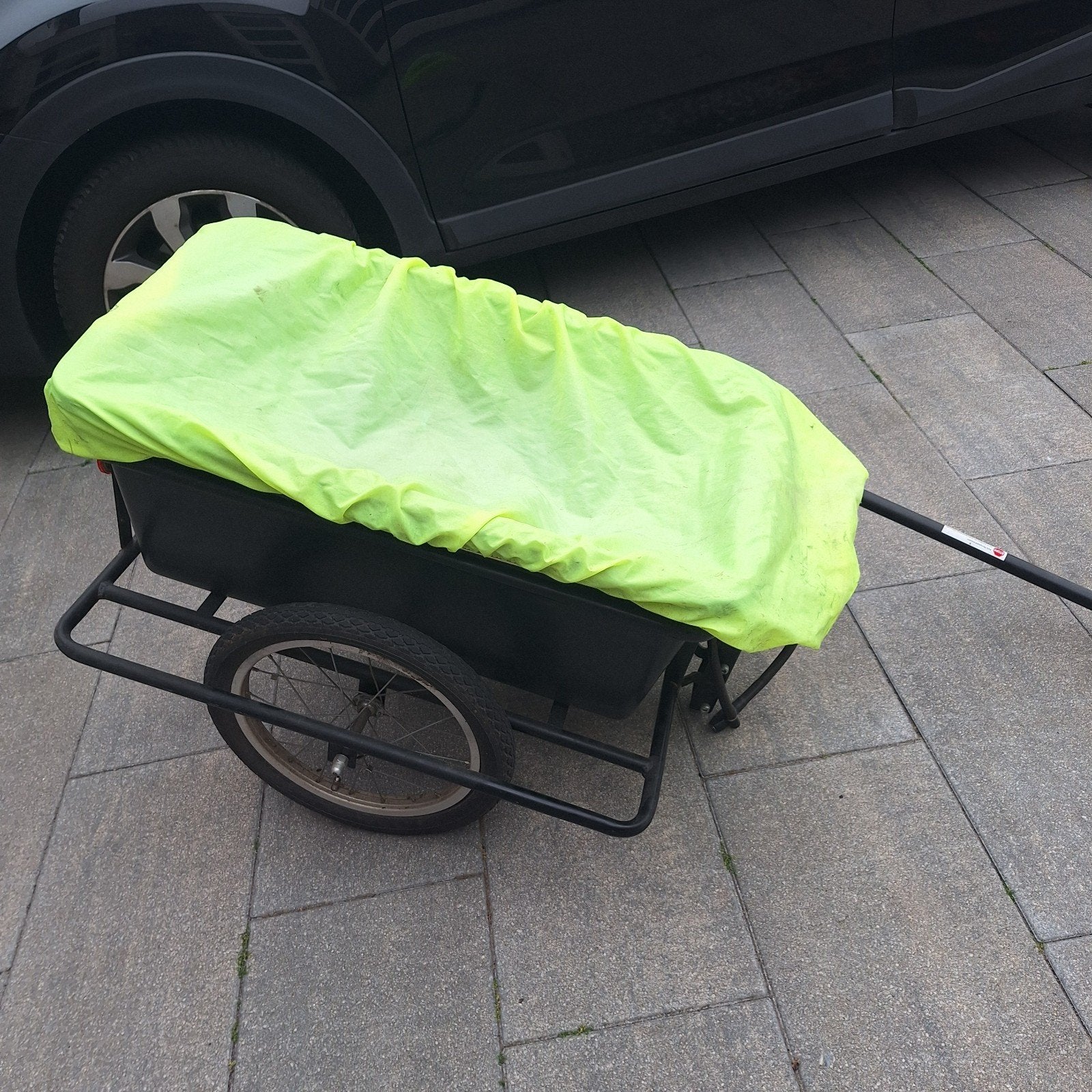 Stevige bagagekar voor fiets met afdekzeil, Fietsen en Brommers, Fietsaccessoires | Aanhangers en Karren, Ophalen, Gebruikt, Bagagekar
