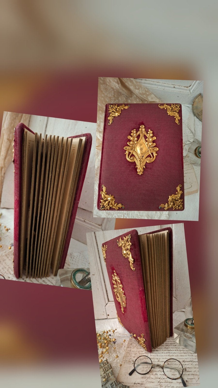 Antiek Frans fotoalbum gevuld met CdV foto's PiFrance', Antiek en Kunst, Ophalen of Verzenden