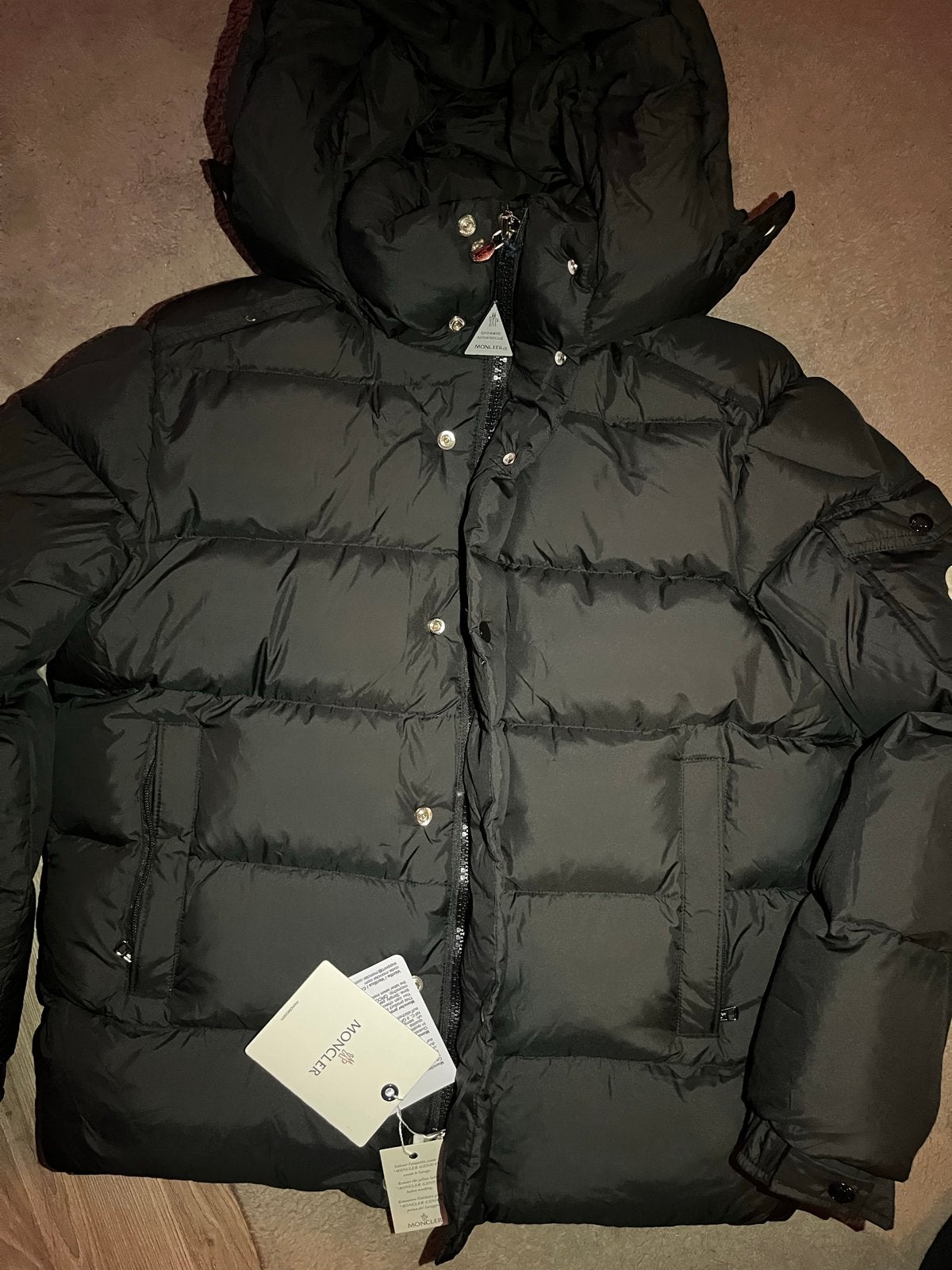 Nieuwe Moncler Vezere Jas met Kaartjes MAAT 3/L, Kleding | Heren, Ophalen of Verzenden, Nieuw, Overige maten, Zwart