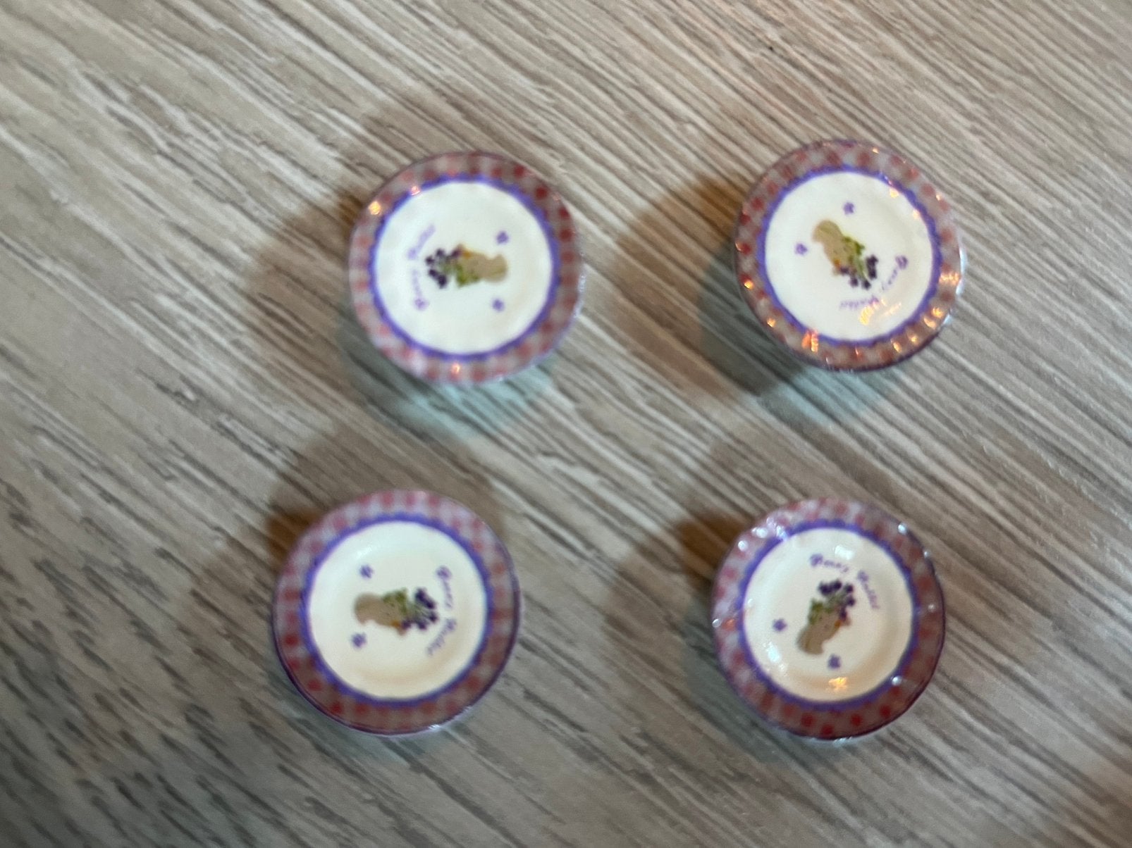 4 gebaksbordjes incl verzenden, Ophalen, Nieuw, Poppenhuis