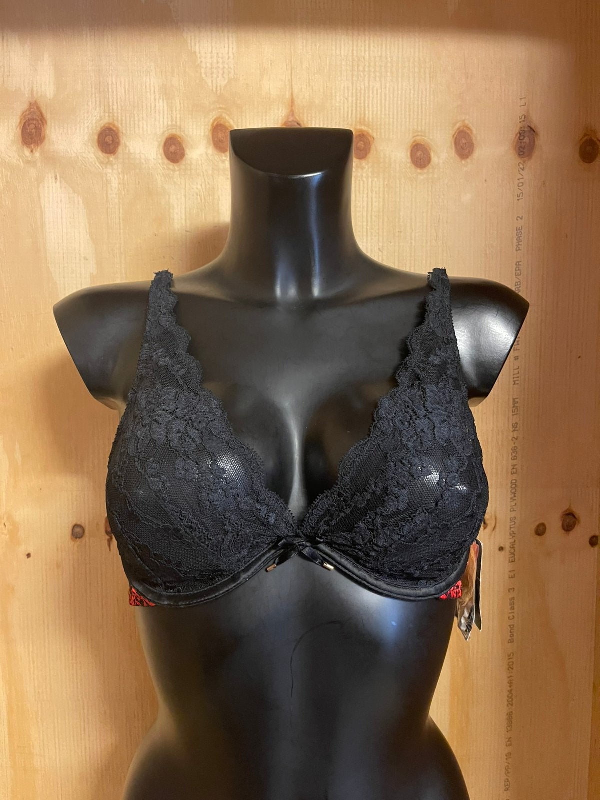 Chantelle bh 75c model 2061 kan halter, Verzenden, Zwart, BH