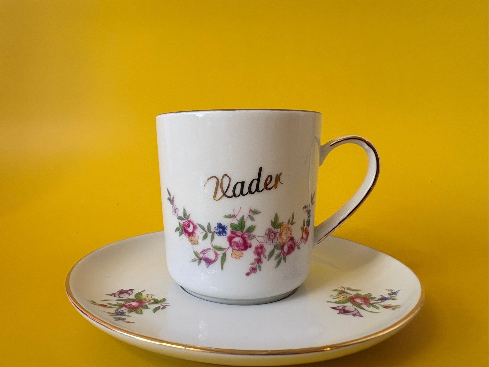 Vintage Chodziez Kopje en Schotel 'Vader' - Ongebruikt, Verzenden