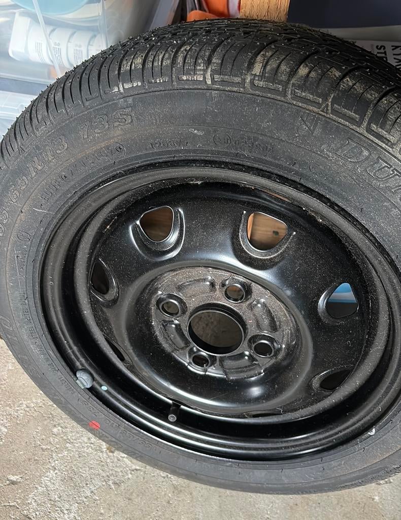 Dunlop band en velg 155-65-13, Ophalen, Zo goed als nieuw