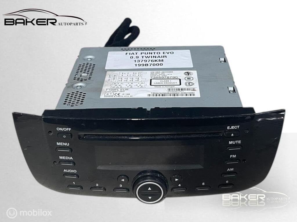 Autoradio Fiat Punto Evo ('09->) 7355978790, Gebruikt, Fiat, Ophalen of Verzenden, Fiat