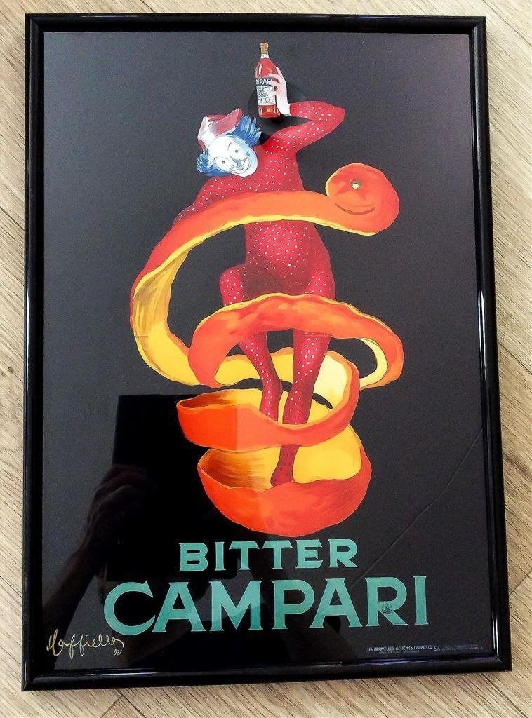 Leonetto Cappiello Campari Art Deco Poster in Lijst, Verzenden