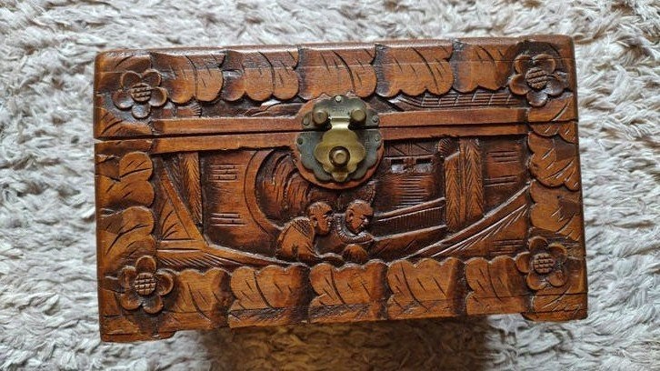 sierlijk kistje van hardhout, Antiek en Kunst, Ophalen of Verzenden