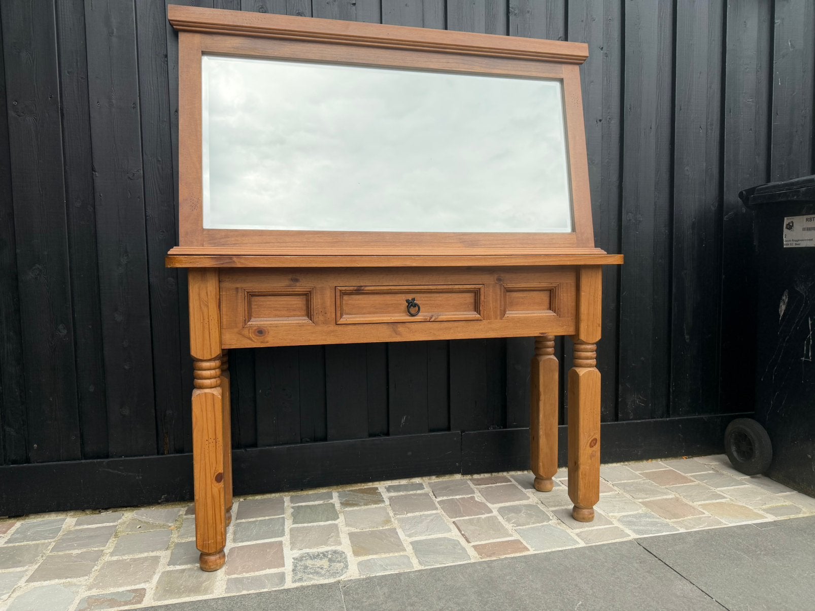 Sidetable + spiegel, Ophalen, 100 tot 150 cm, Zo goed als nieuw, 25 tot 50 cm