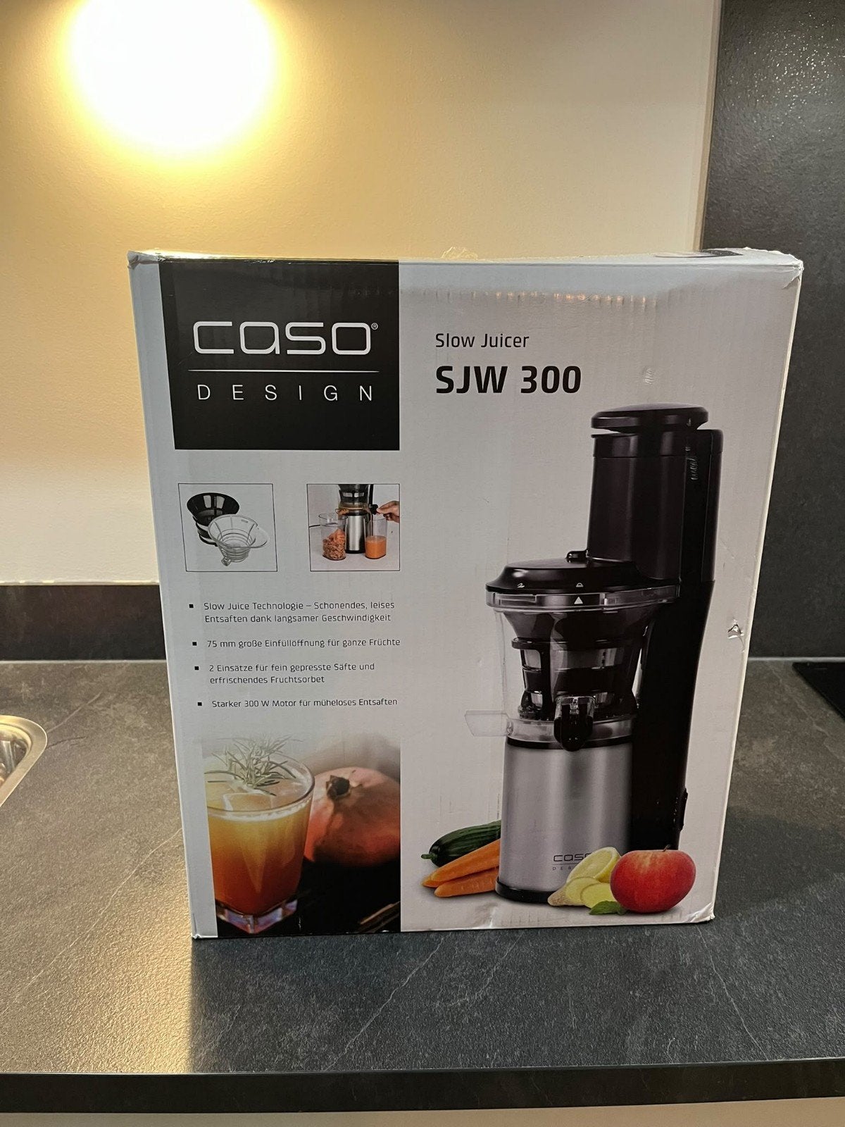 Nieuwe Caso Design SJW 300 Slowjuicer - Compleet, Ophalen of Verzenden, Nieuw, Elektrisch, Slowjuicer