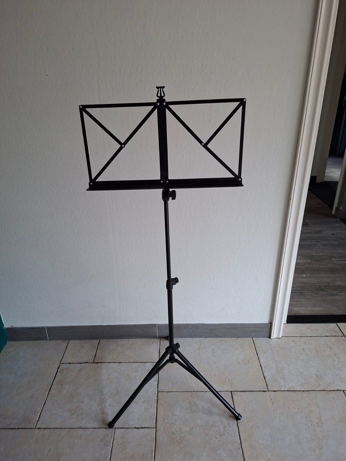 Opvouwbare muziekstandaard - Zwart, Ophalen, Zo goed als nieuw, Muziekstandaard, Overige instrumenten