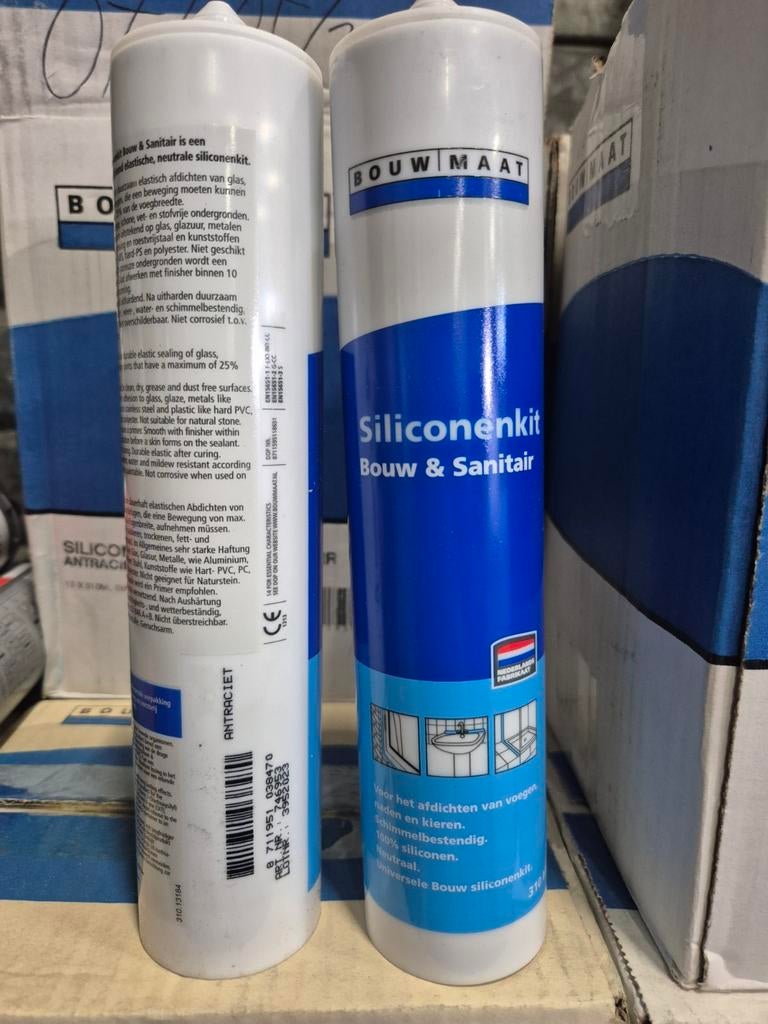 Siliconenkit Bouw & Sanitair (Antraciet), Overige materialen, Nieuw, 15 m² of meer, Ophalen