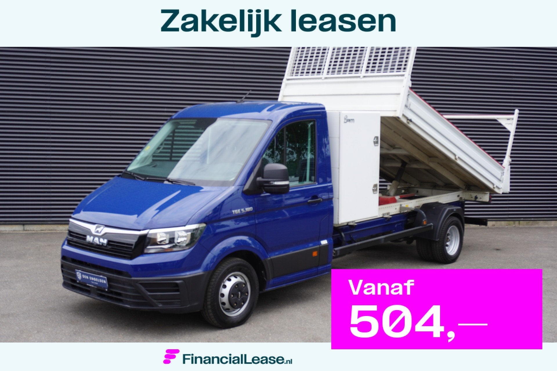 MAN TGE 180pk Automaat dubbellucht Kipper Tipper Trekhaak Ap, Auto's, Bestelauto's, Automaat, Gebruikt, Zwart, 4 cilinders