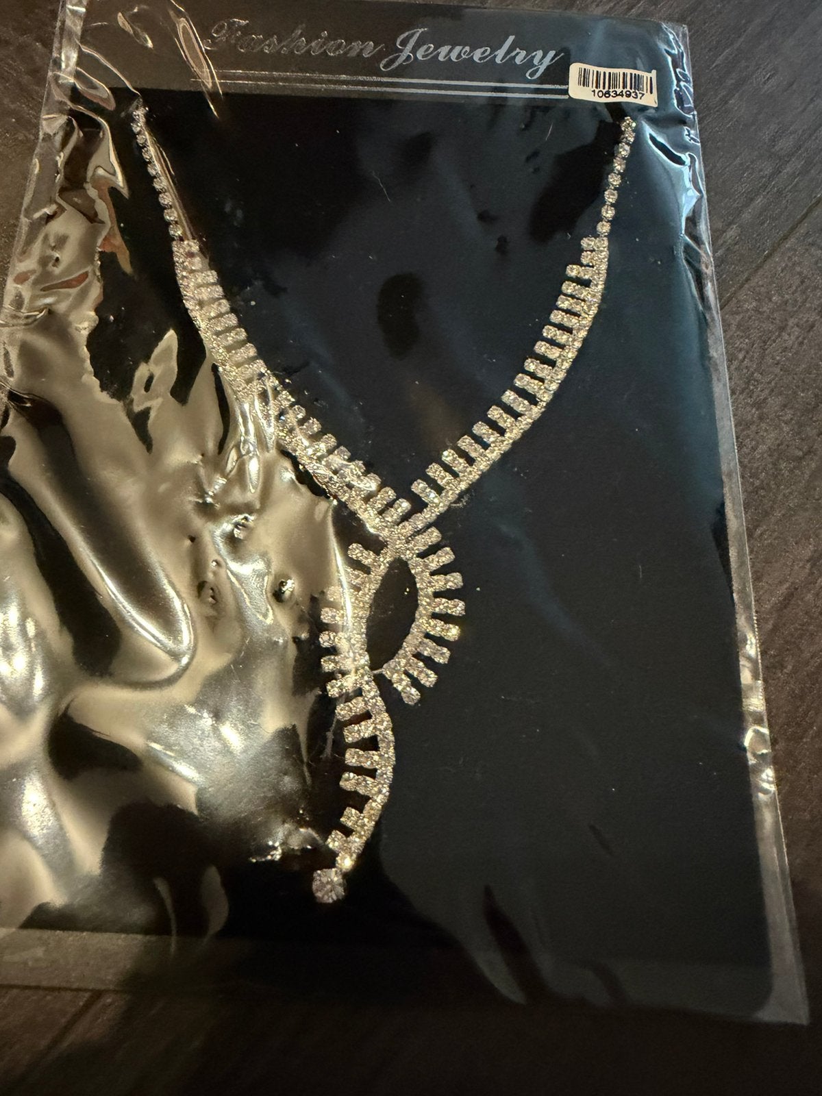 Partij 6 stuks mooie strass kettingen 17/1, Verzenden, Nieuw, Zilver, Overige materialen