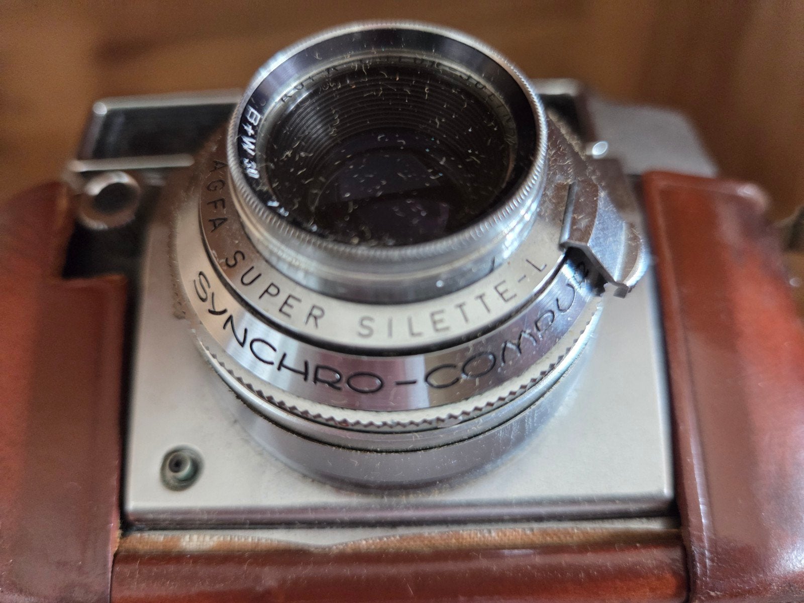 Vintage Agfa Super Silette-L camera met lederen tas, Audio, Tv en Foto, Fotocamera's Analoog, Ophalen of Verzenden, Gebruikt, Compact