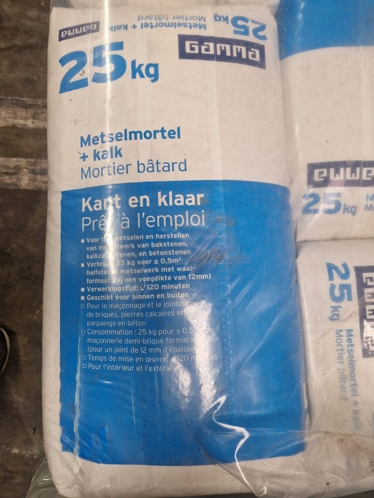 Pallets Metselmortel met Kalk, Ophalen of Verzenden, Nieuw