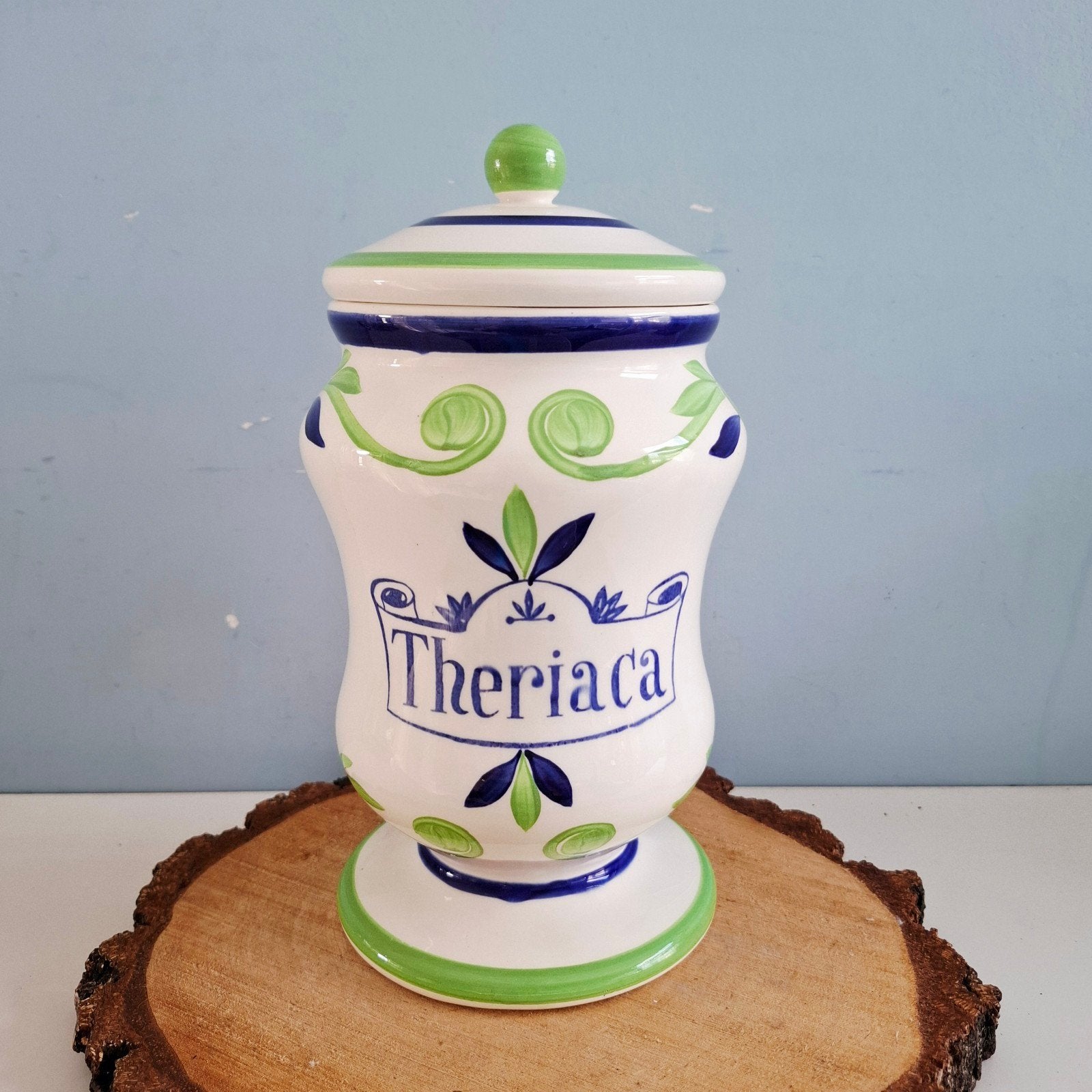 Gien France 'Theriaca', keramieken apothekerspot, Antiek en Kunst, Ophalen of Verzenden